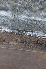 aerial view over the Riga gulf coast