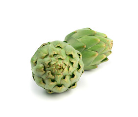 Obraz premium Fresh Artichoke, Green Artichokes, Raw Edible Cynara Flower