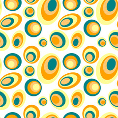 Naklejka premium Pattern with abstract shapes in blue tones. Vector illustration isolated on white background. Use for wrapping paper, textiles, decorative work.