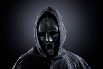 Ghostly figure in the darkness of the night