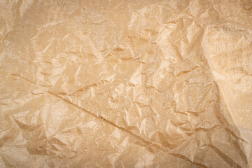 Crumpled Craft Paper Top View with Copy Space for Collages