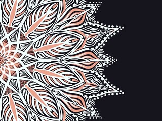 Mandala ornament creative work background. Digital art illustration