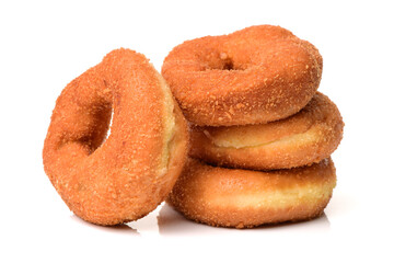 a pile of rosquillas, typical spanish donuts on white background