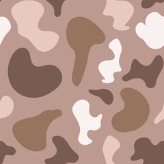 Vector Abstract Organic Shapes in Earthy Colors seamless pattern background. Perfect for fabric, wallpaper and scrapbooking projects.