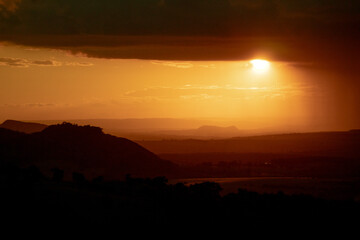 Fototapeta premium Sunset in the mountain