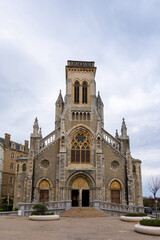 Fototapeta na wymiar Vue extérieure de l'église Sainte-Eugénie à Biarritz, France