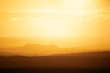 Sunset in the mountain