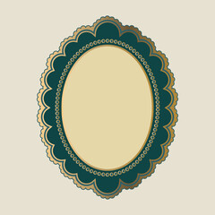 Golden and green beautiful decorative frames