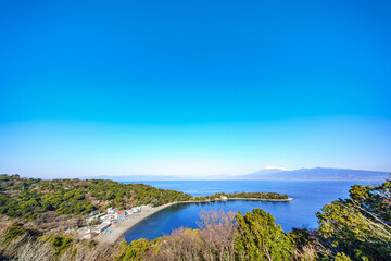 【静岡県】大瀬崎と駿河湾越しに見る富士山