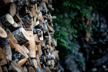 Stacked wood