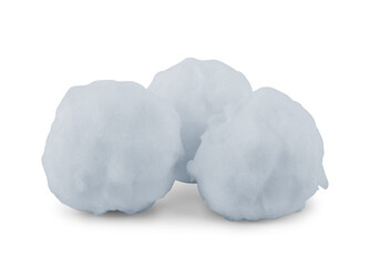 Snowball isolated on white background