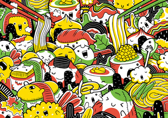 Japanese Food Vector Illustration