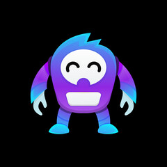 colorfull robot logo design vektor