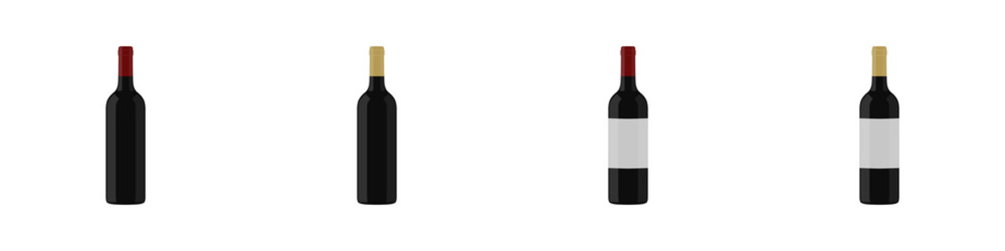 Conjunto de botellas de vino 