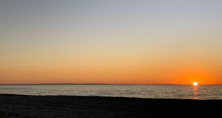 Obraz premium Summer beach sunset panorama in Geographe WA