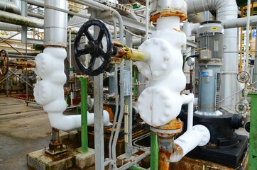Production valve with ice on piping or pipeline due to high pressure drop inside pipe to pipeline...