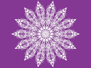 Mandala ornament creative work background illustration. Digital art illustration