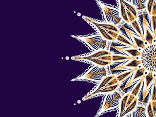 Mandala ornament creative work background illustration. Digital art illustration