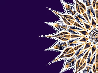 Crédence de cuisine en verre imprimé Mandala Mandala ornament creative work background illustration. Digital art illustration