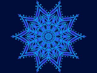 Mandala ornament creative work background illustration. Digital art illustration