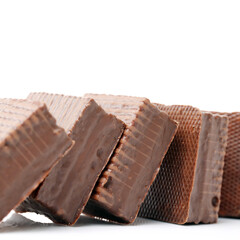 chocolate cake on white background 
