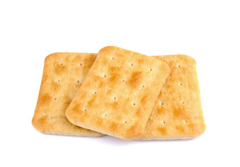Crispy cracker isolated on white background