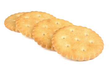 Crispy cracker isolated on white background