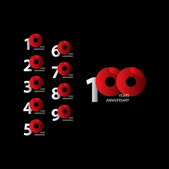 100 Years Anniversary Celebration Vector Template Design Illustration