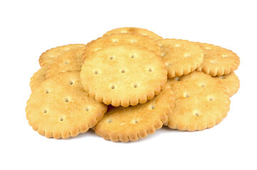 Crispy cracker isolated on white background