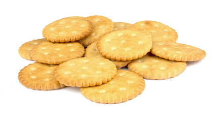Crispy cracker isolated on white background