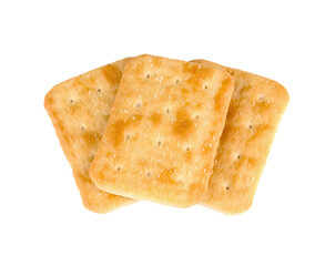Crispy cracker isolated on white background