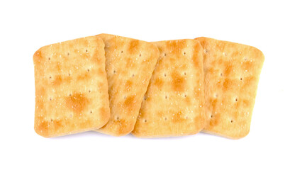 Crispy cracker isolated on white background