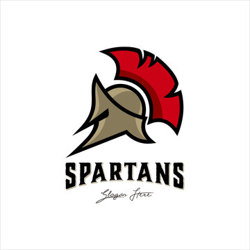 Spartan helmet logo inspiration. design template, vector illustration.