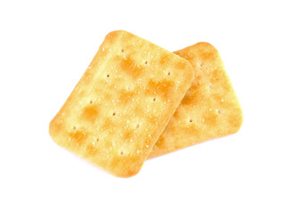 Crispy cracker isolated on white background