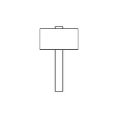 silhouette of a hammer vector icon