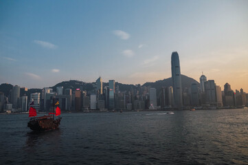 skyline Hong Kong from Pier