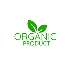 organic product icon on white background