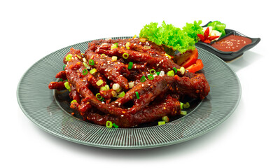 Spicy Chicken Feet sweet Hot tasty dish Dakbal Korean Food