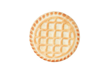 Round cookies isolated on white background