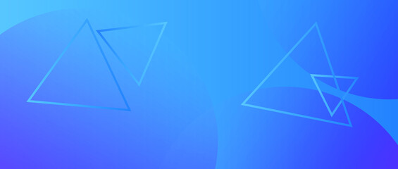Blue neon abstraction triangles geometry - banner or background