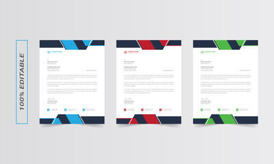 Modern corporate letterhead design template, abtract letterhead design, simple letterhead, corporate letterhead, letterhead, business card letterhead design, red stationary set
