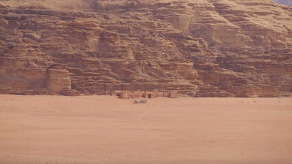 Filmkulisse für Lawrence von Arabien in der Wüste Wadi Rum, Jordanien