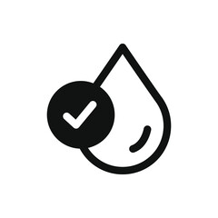 Waterproof icon. Water repellent surface symbol concept isolated on white background. Vector illustration