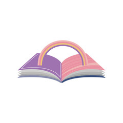 book fantasy imagination learn cartoon icon isolated style