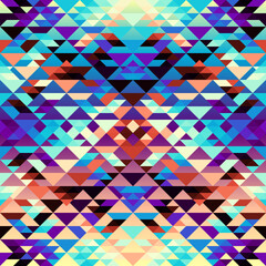 Seamless abstract geometric pattern. Aztec ornament. Vector image.