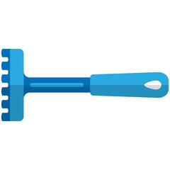 Toy rake for kids game vector isolated on white background