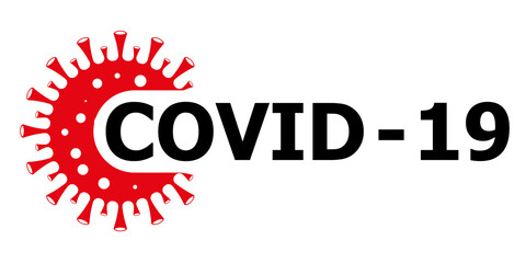 COVID 19 on the world map. Dangerous virus dash illustration. Pictograph of logo concept isolated on white background. Illustration of dangerous virus icon. Stay at home. Vector