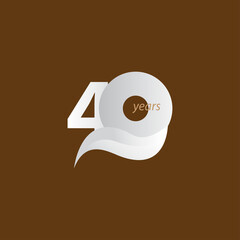 40 Years Anniversary Celebration Vector Template Design Illustration