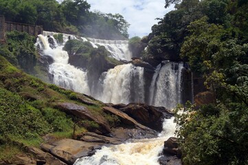 Fototapeta na wymiar Cachoeira na cidade de Tombos e início do Caminho da Luz / Brazil