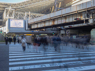 【大阪】梅田の通勤風景